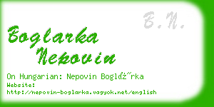 boglarka nepovin business card